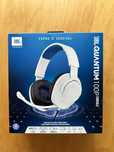 Casti JBL Quantum 100P, microfon detasabil, alb-albastru