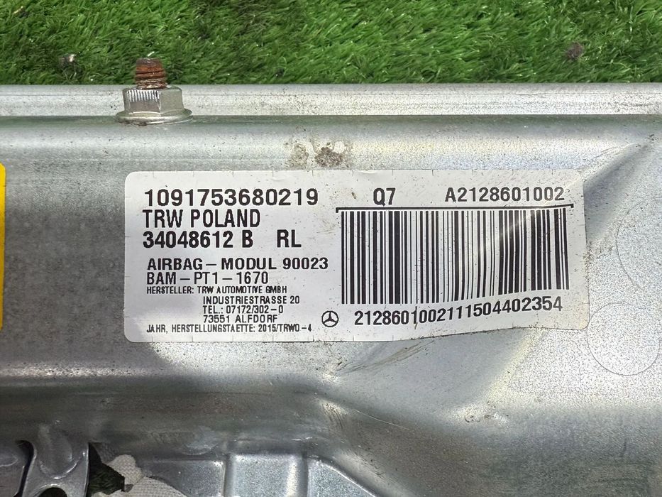 AIRBAG GENUNGHI MERCEDES BENZ W212 E CLASS COD OEM A2128601002 34048612B 2009-2016