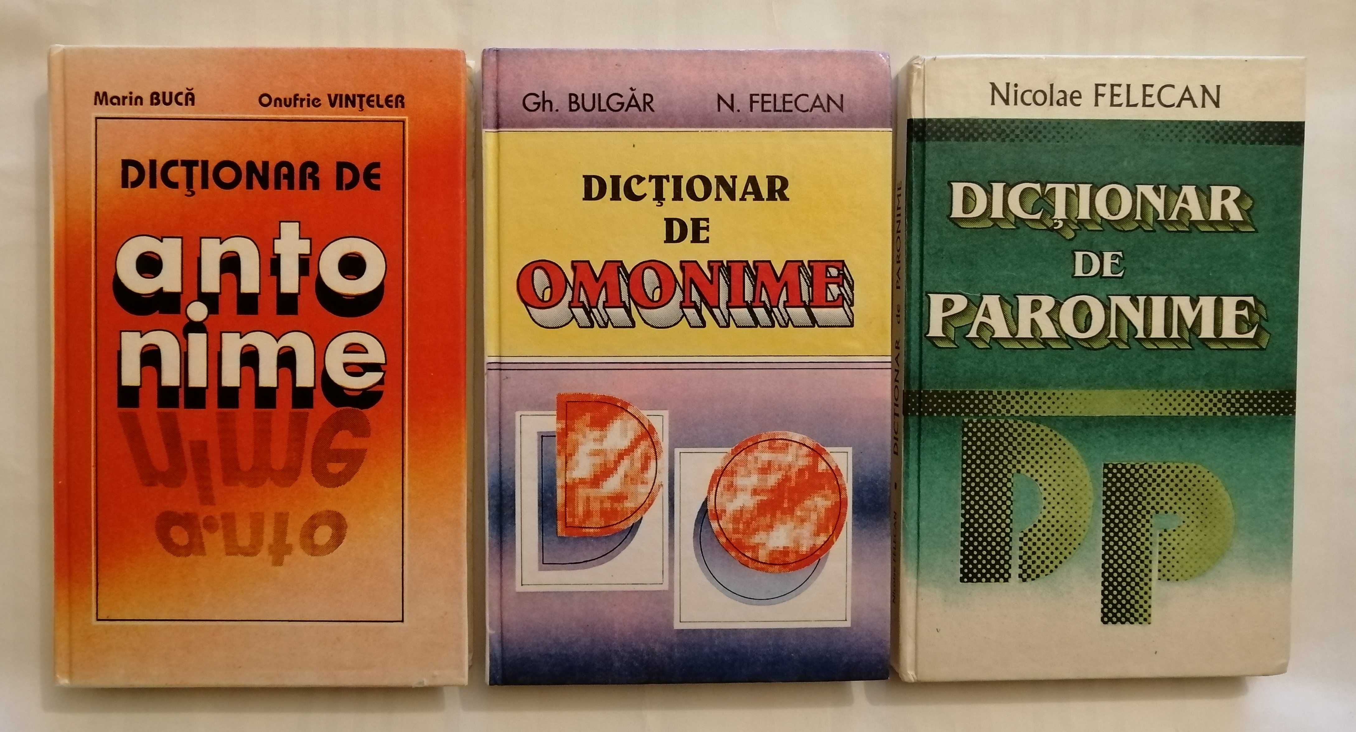 Set dictionare : antonime, omonime, paronime, 3 buc.