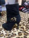 Vand botine catifea negre