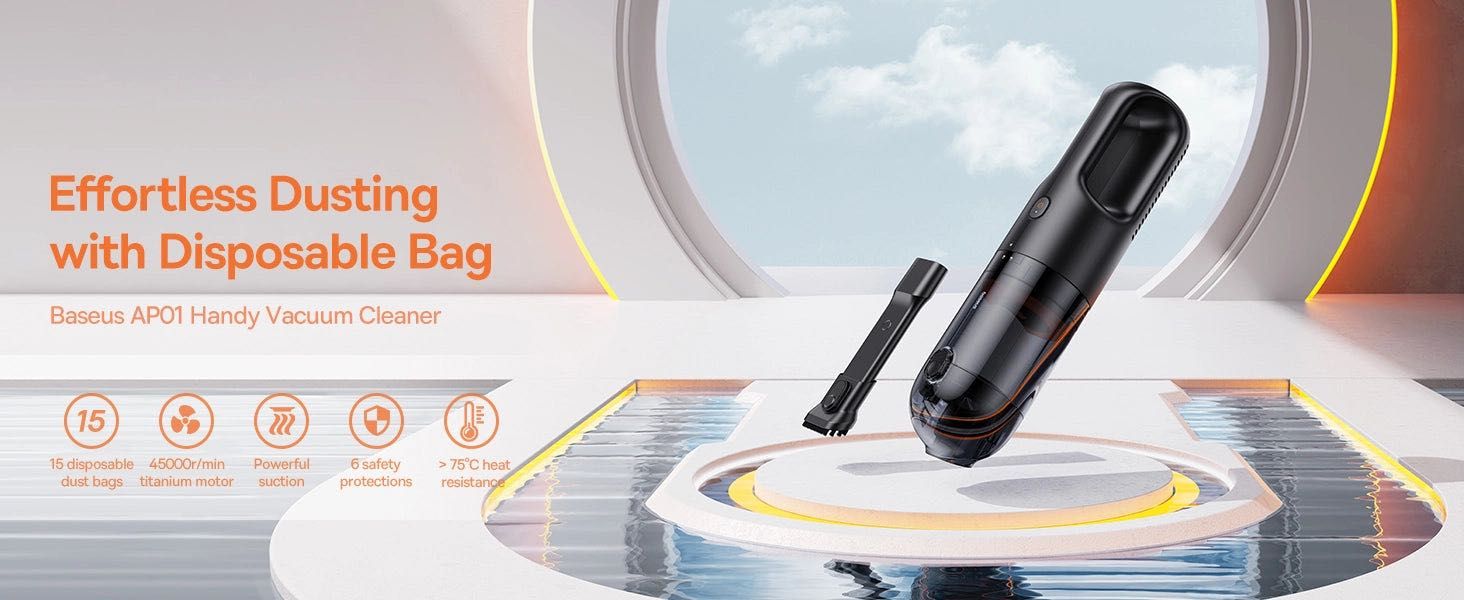 Автомобильный пылесос Baseus AP01 Handy Vacuum Cleaner 5000Pa