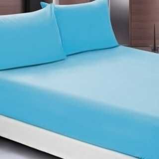 Трикотажная простынь на резинке 120×200