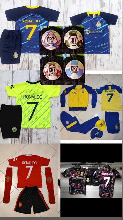 Екип Роналдо синьо тъмно синьо 2024 ново Детско от 5 до 15г ал насър