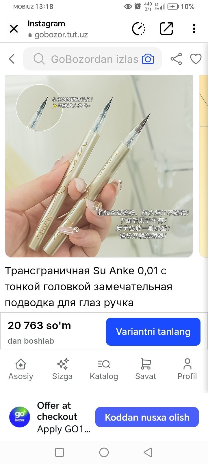 0,01 mm ultra–nozik padvodka