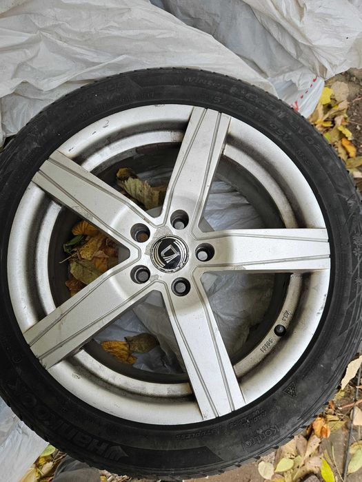 Jante aliaj 17 inch cu anvelope iarna Hankook 5 x 108 Ford Peugeot