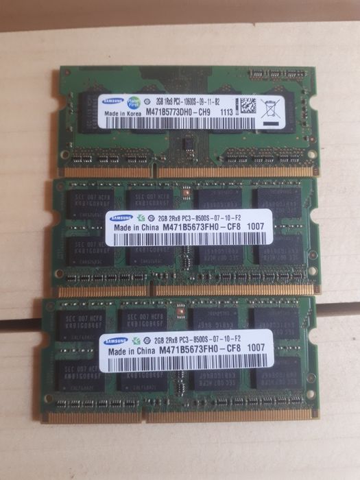 Placute ram ddr3 laptop 2gb