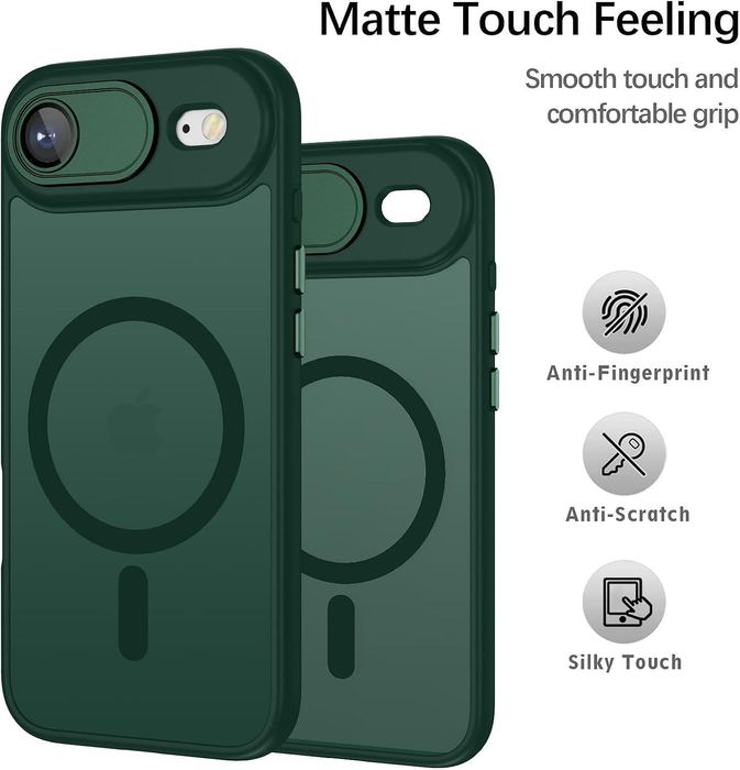 Матов magsafe кейс за apple iphone 17 air със защита на камерите