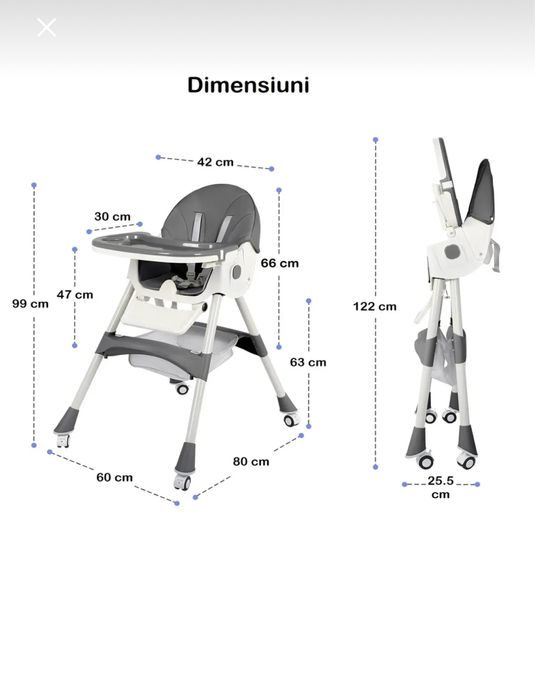 Scaun de masa pentru bebelusi