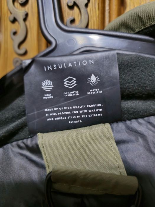 Pull&bear, geacă lungă cu glugă, bărbați.