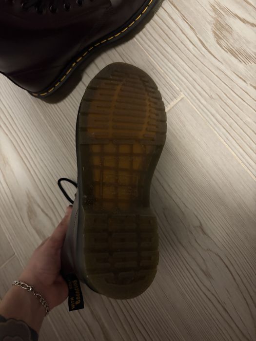 Dr Martens 41 Mens Bocanci Ghete piele burgundy visinii