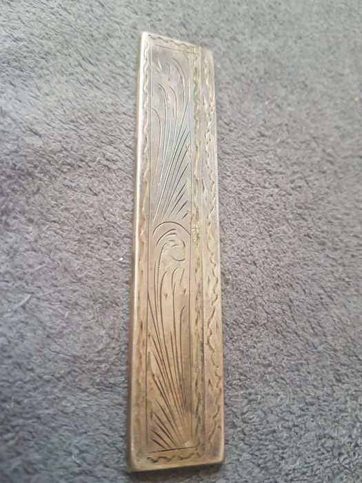 Pieptane vintage din argint 800,corn de taur,piesa de colectie