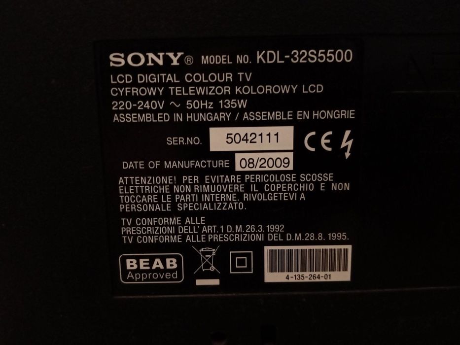 Телевизор Sony Bravia 31”