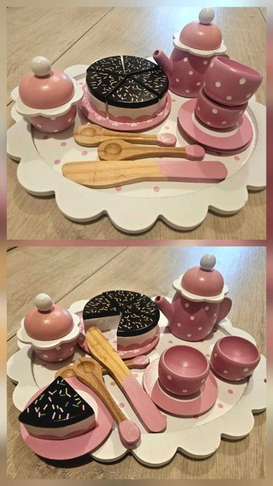 Детска кухня от дърво + много уреди и аксесоари