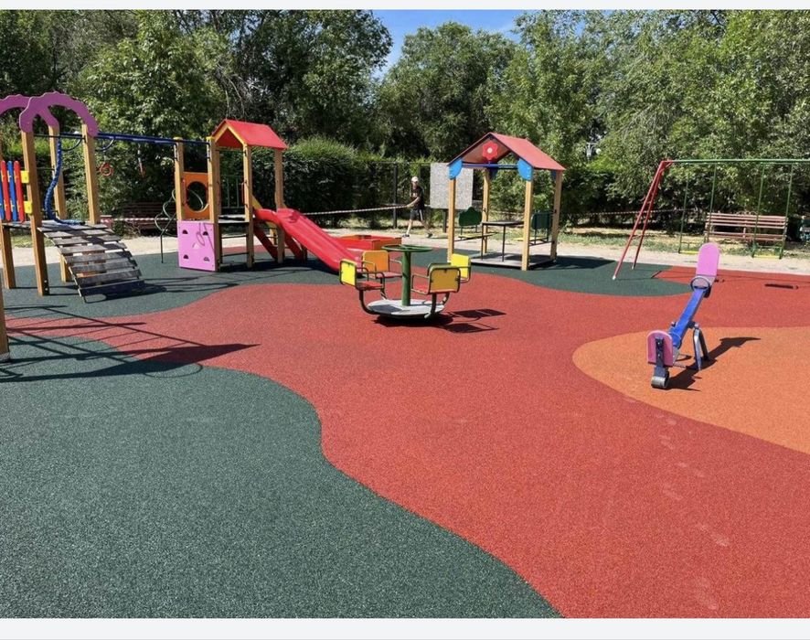 Резиновое покрытие, тартановое покрытие под ключ