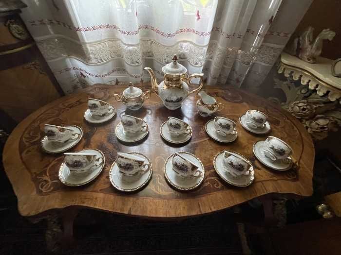 Elegant serviciu pt.cafea-Bavaria-marcat-scene de epoca-Franta