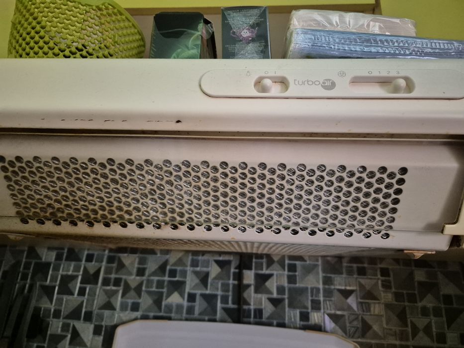 Вытяжка для газа в рабочем состояни