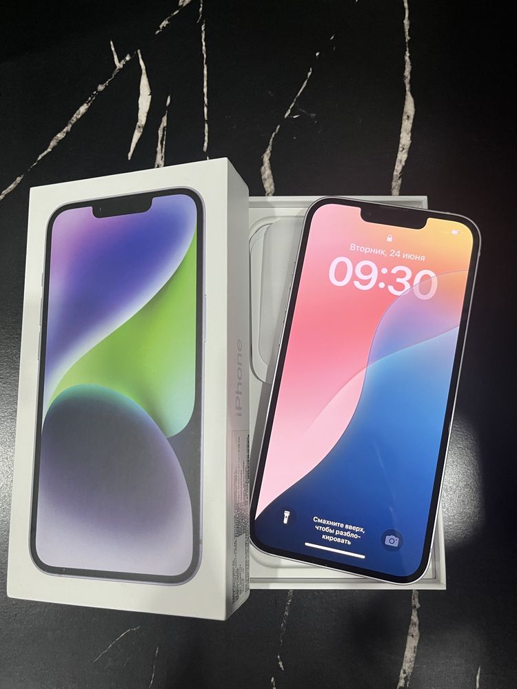iPhone 14 128GB (Сиреневый) в идеальном состоянии