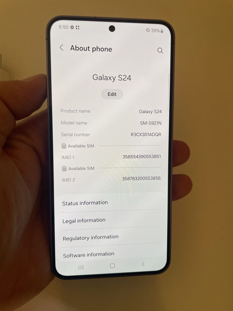 Samsung S24 256GB лилав