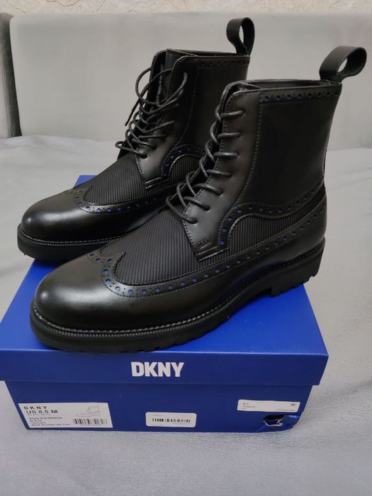 Оригинальные ботинки DKNY Wingtip Boots кожаные