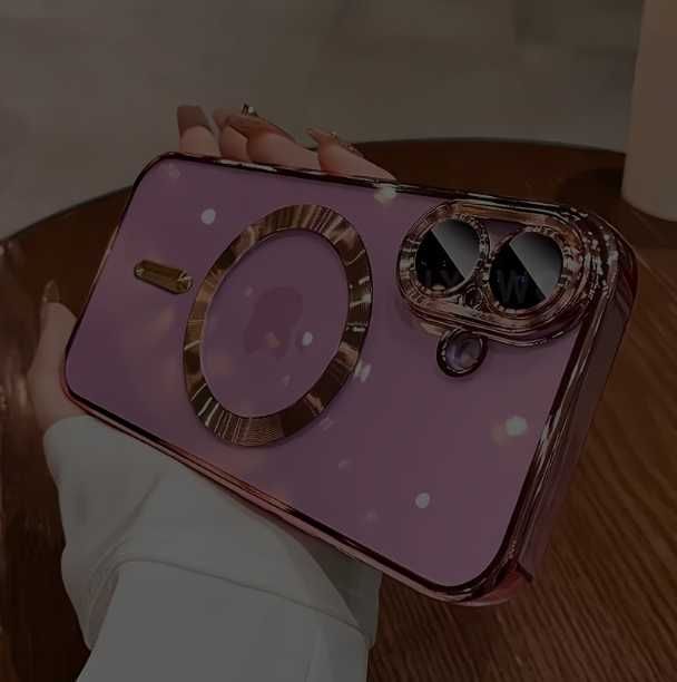 Husa transparenta Luxury Magnetic Wireless Charging iPhone