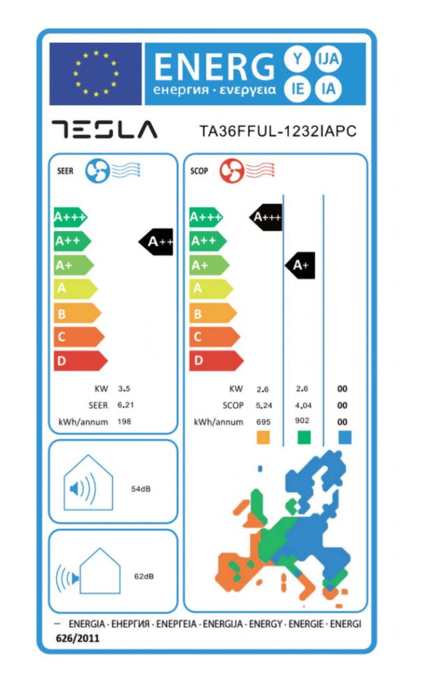 Aer conditionat inverter 12000 btu tesla afisaj nou kit inclus ac