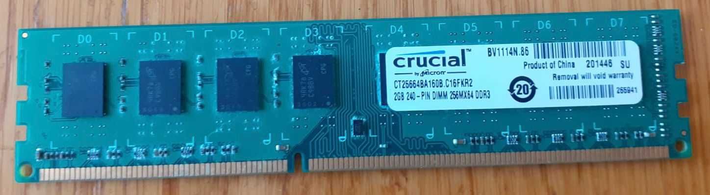 Memorie RAM Crucial CT25664BA160B.C16FKR2 2GB 240-PIN DIM 256MX64 DDR3