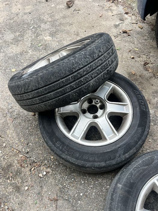 Jante Dacia 4x100 + anvelope vara 185 65 r15