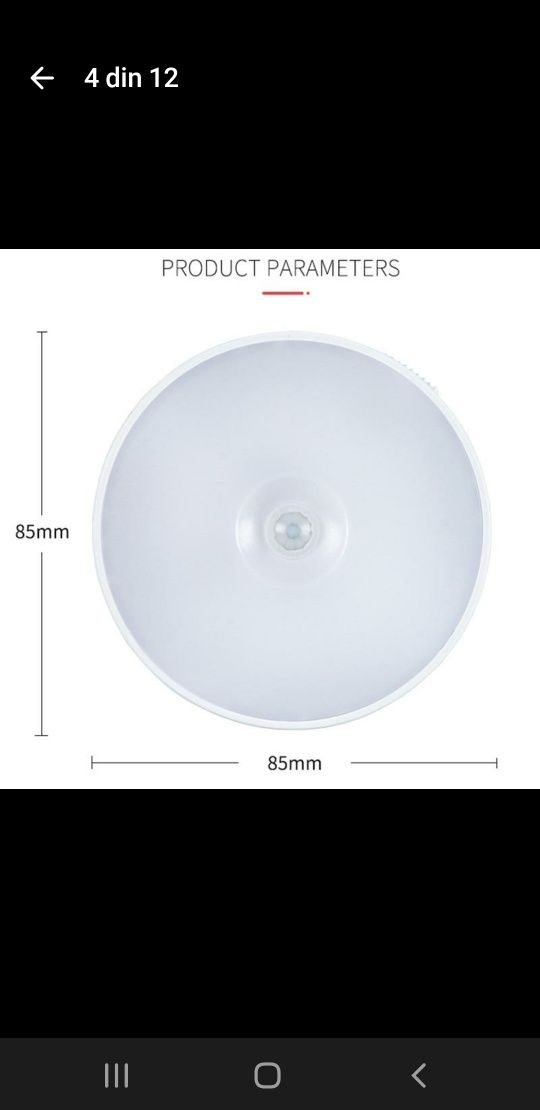 Lampa LED cu senzori de miscare