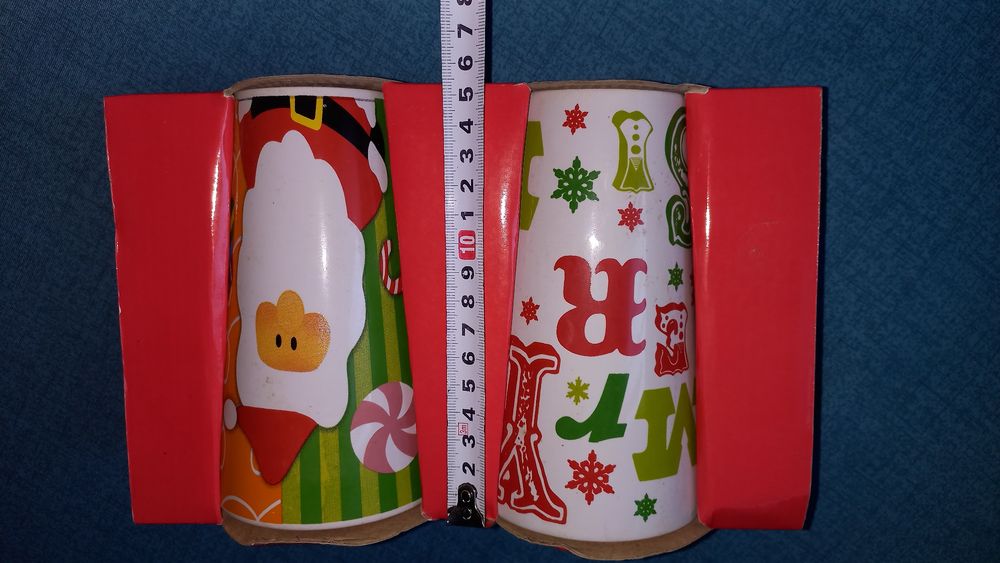 Комплект коледни чаши за него и нея 15см.