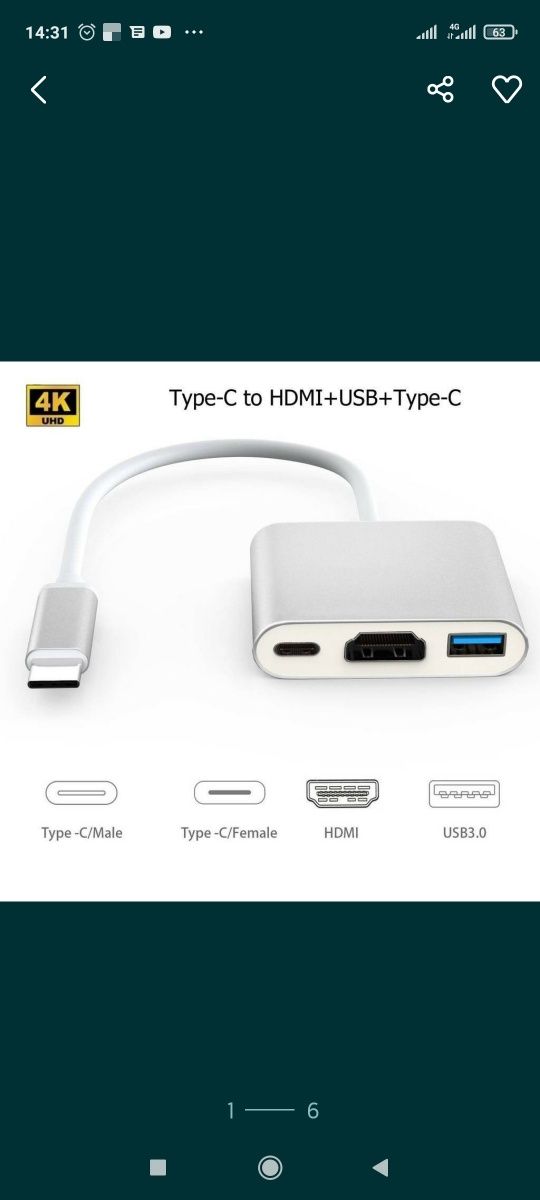 Доставка ! Type- c > usb 3.0 переходник, наушников , флешки , otg т.т