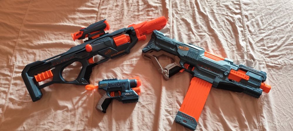 NERF Комплект: 3 Бластера Elite 2.0 (Eaglepoint, Volt, Turbine CS-18)