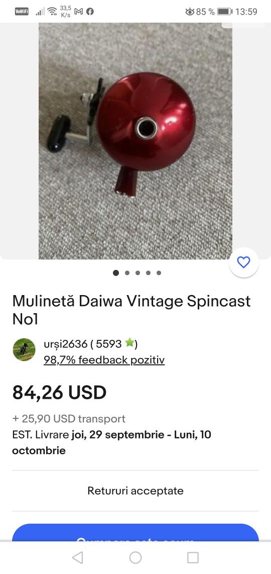 Mulineta vintage Daiwa 9600a