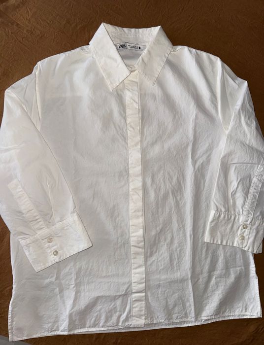ZARA Женская Белая Рубашка