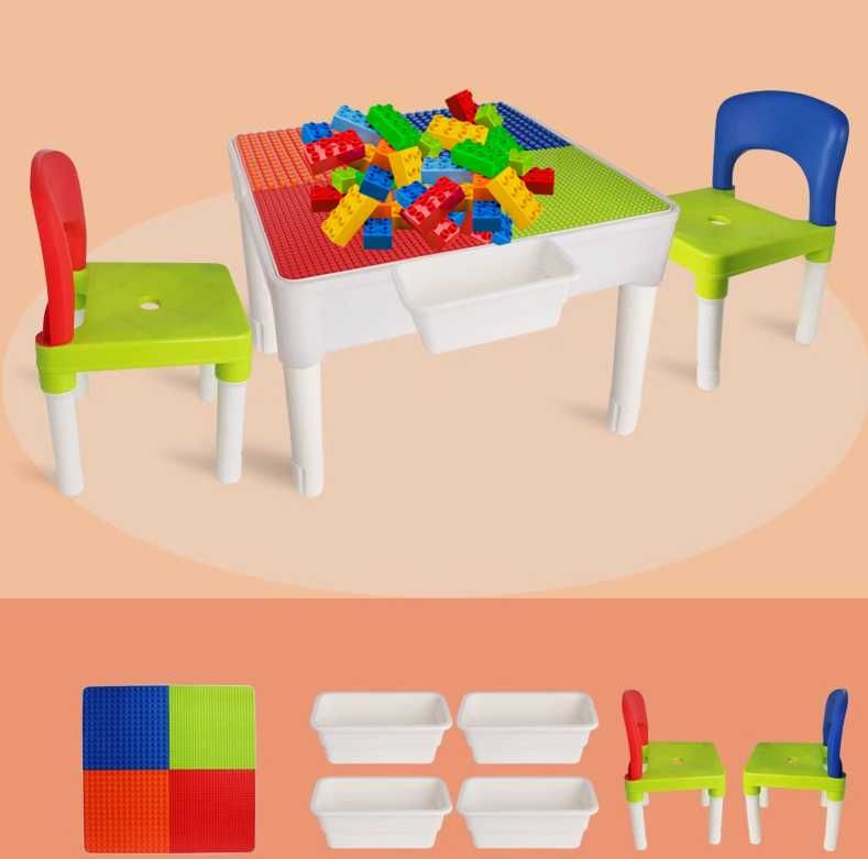 Доставка! Детская лего стол-стул мебель из пластика lego dm62