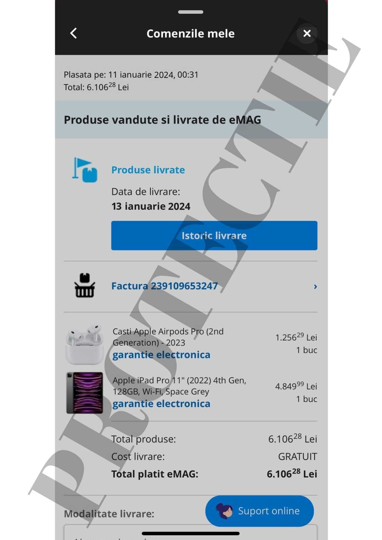 Casti Apple Airpods Pro (2nd Gen) Carcasa MagSafe (USB-C) - 2023