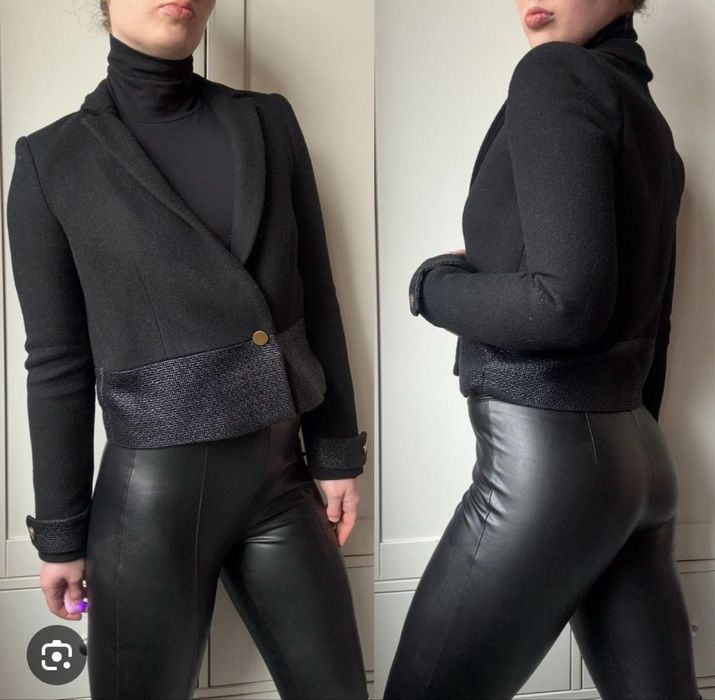 Jacheta nouă din stofa de lână, Zara , S