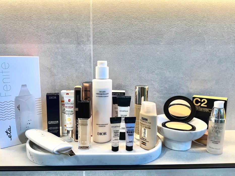 Козметика DIOR, Lancome, Clarins, MAC  + Ултразвукова шпатула за лице