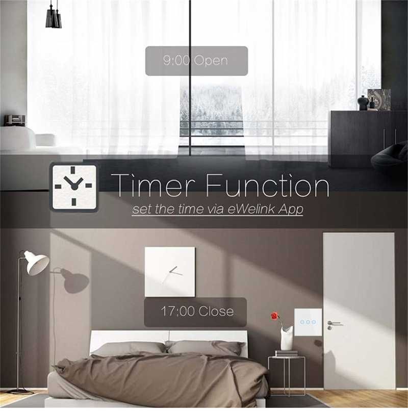 Intrerupator smart WiFi BLE 1800W jaluzele panou sticla TUYA TR GRATIS