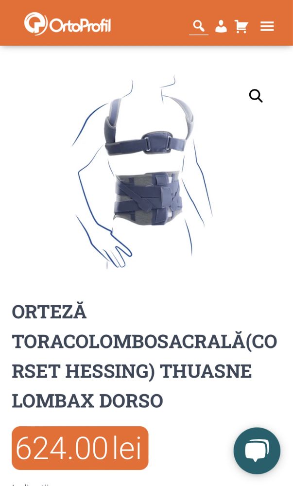 Corset Orteza pentru coloana toraco lombara