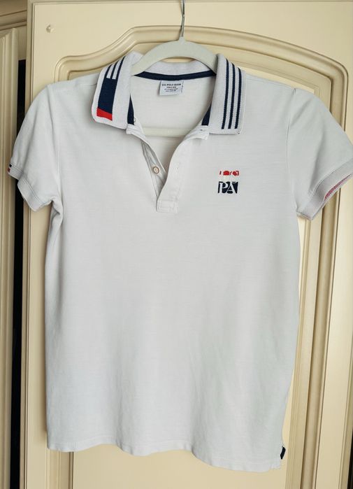 Tricou alb US Polo - marime 12-13 ani (152-158 cm)