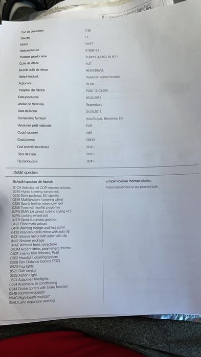 BMW Seria 3 F30/320D/184CP AUTOMAT