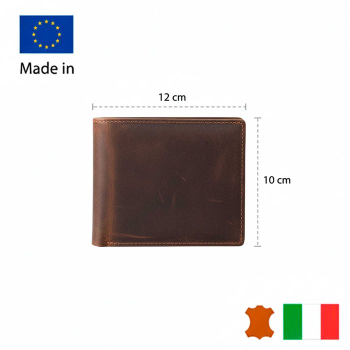 Подарък за мъж — качествен кожен портфейл от италианска кожа