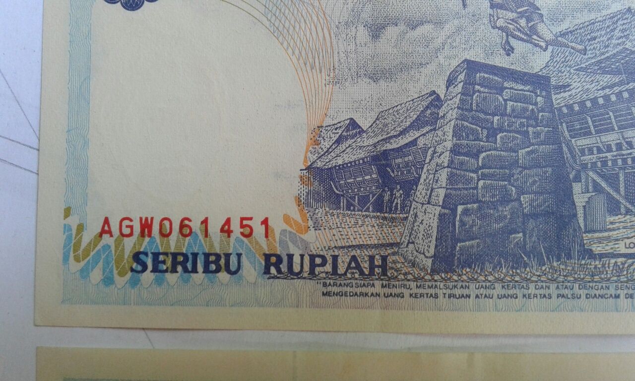 1000 Seribu Rupiah Indonezia 1992