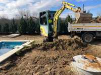 Săpături fundații ,beciuri ,piscine etc cu miniexcavator de 1,8si 3t