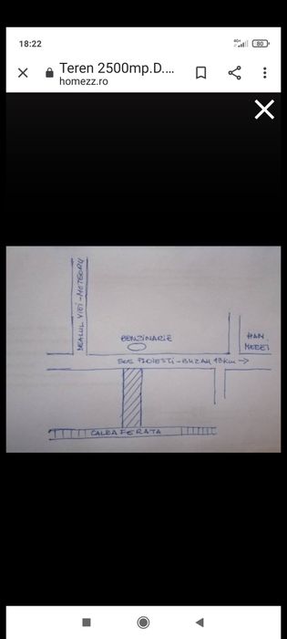 Terenuri,5500 mp. intravilan Merei,2500 extravilan DN1B (Han Merei)