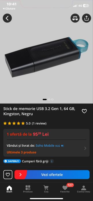 Stick kingston 64gb usb 3.2