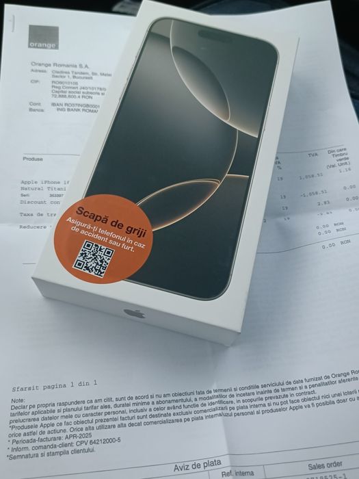 iPhone 16 sigilat garanție liber rețea