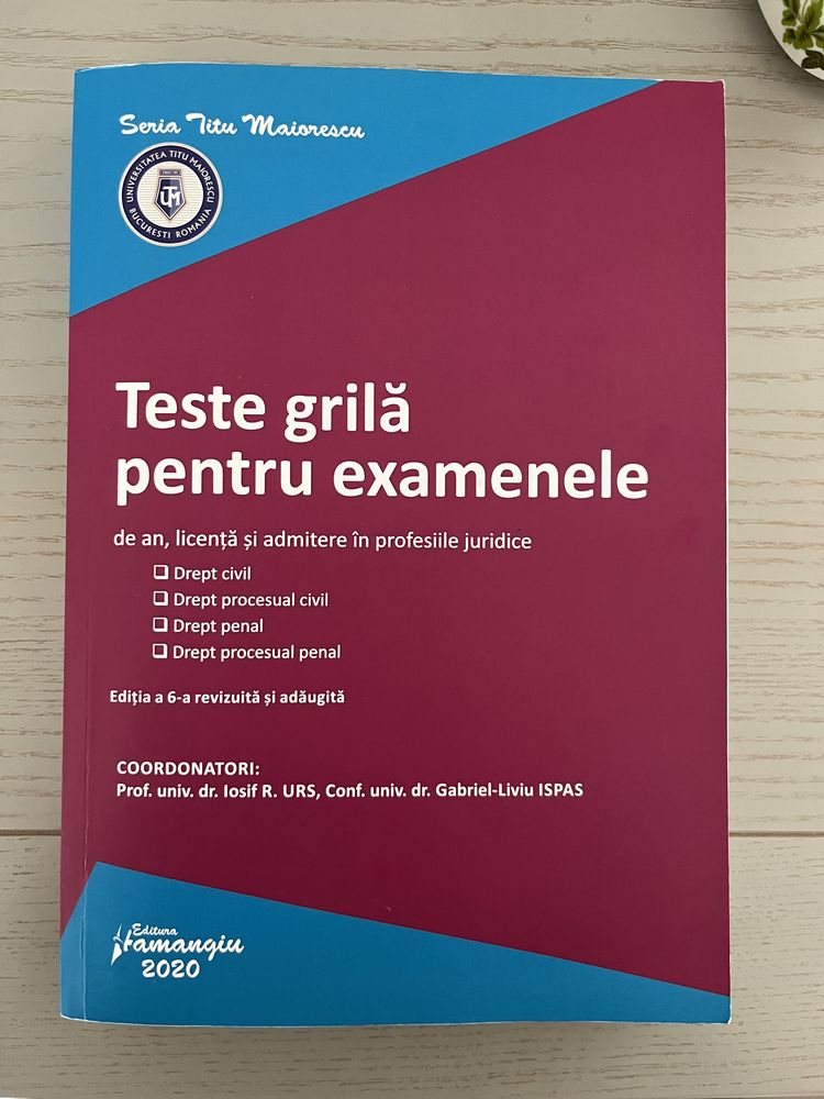 Carte grila examenele INM juridice examene magistratura