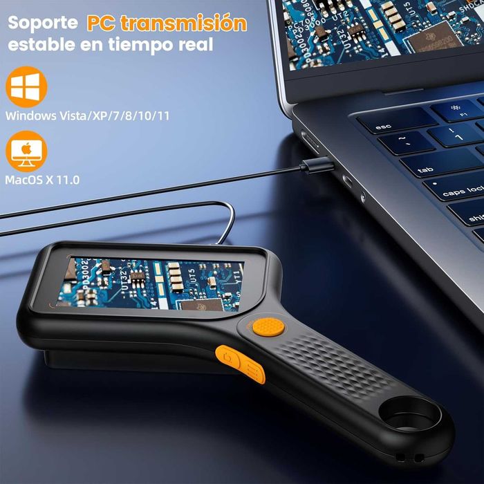 Microscop Digital 3.0 Inch, 500x Zoom/marire, Ecran IPS, USB, 8 LEDs