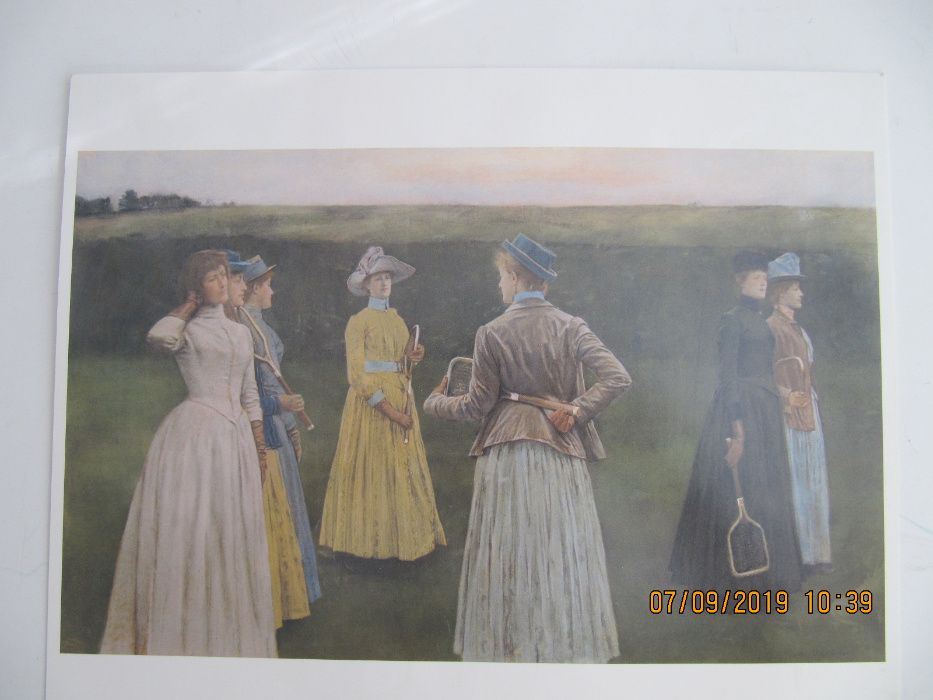 Репродукция ''Lawn tennis"- Fernand Khnopff - 1889г.